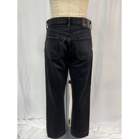 Moussy 'Murrieta' Black Cotton Wide Straight Leg Denim Jean Size 26 - Picture 3 of 5